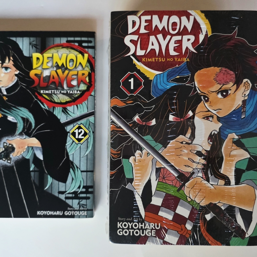Demon Slayer book bundle.  Volume 1-5 and Volume 12..